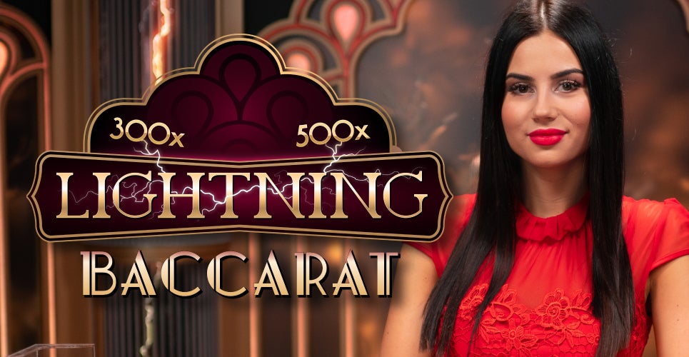 Lightning Baccarat logo by Evolution at Goldbet