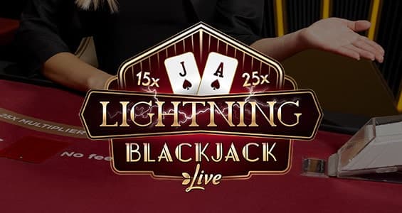 Enjoy Lightning Blackjack by Evolution – logo hosted on goldbetcasino.net